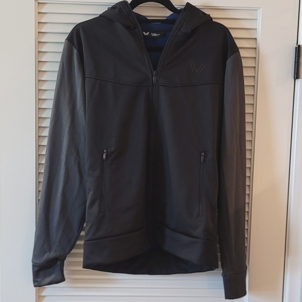 Peak Velocity - (NWOT) Black/Grey/Blue DWR Hexa-Lite Hybrid Hoodie Jacket